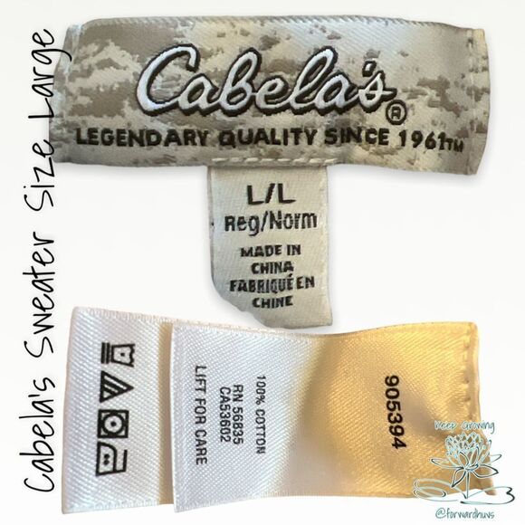 Cabela’s Men’s Cotton Sweater Size Large - Picture 7 of 10